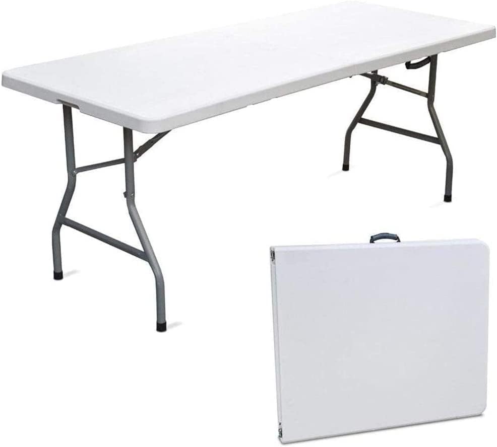 Mesa plegable FoldEase abierta y plegada en forma de maletín